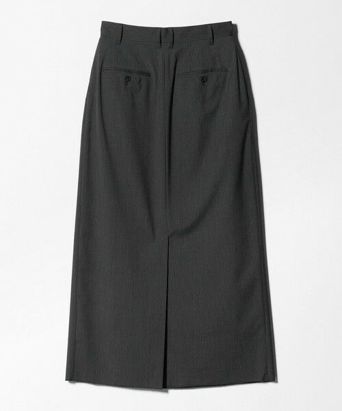 BEAUTY&YOUTH UNITED ARROWS / ビューティー&ユース ユナイテッドアローズ ロング・マキシ丈スカート | 毛ブレンド ストライプ タックロングスカート  防シワ ウォッシャブル | 詳細8