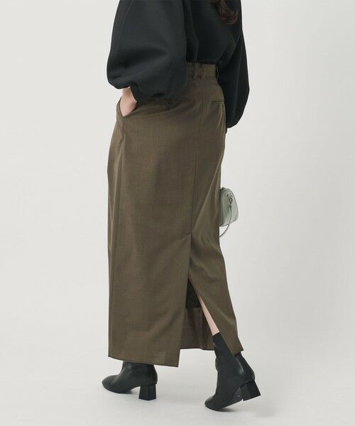 BEAUTY&YOUTH UNITED ARROWS / ビューティー&ユース ユナイテッドアローズ ロング・マキシ丈スカート | 毛ブレンド タックロングスカート 防シワ ウォッシャブル | 詳細2