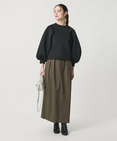 BEAUTY&YOUTH UNITED ARROWS / ビューティー&ユース ユナイテッドアローズ ロング・マキシ丈スカート | 毛ブレンド タックロングスカート 防シワ ウォッシャブル | 詳細3