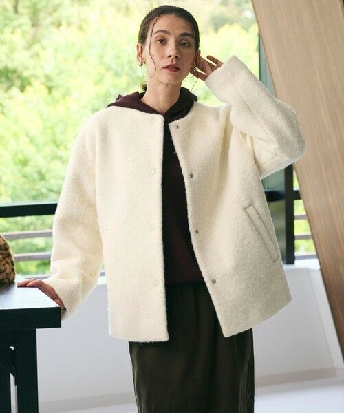 BEAUTY&YOUTH UNITED ARROWS / ビューティー&ユース ユナイテッドアローズ ブルゾン | ブークレ ノーカラーブルゾン | 詳細5