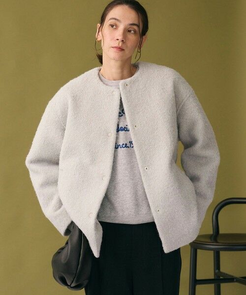 BEAUTY&YOUTH UNITED ARROWS / ビューティー&ユース ユナイテッドアローズ ブルゾン | ブークレ ノーカラーブルゾン | 詳細10