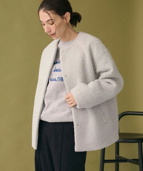 BEAUTY&YOUTH UNITED ARROWS / ビューティー&ユース ユナイテッドアローズ ブルゾン | ブークレ ノーカラーブルゾン | 詳細12