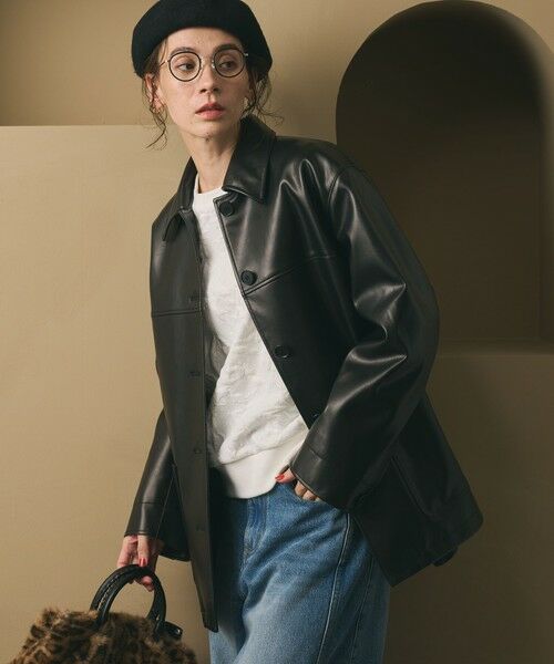 BEAUTY&YOUTH UNITED ARROWS / ビューティー&ユース ユナイテッドアローズ その他アウター | レザーライク カバーオール ジャケット | 詳細3