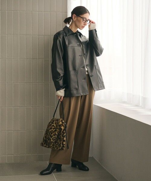 BEAUTY&YOUTH UNITED ARROWS / ビューティー&ユース ユナイテッドアローズ その他アウター | レザーライク カバーオール ジャケット | 詳細7