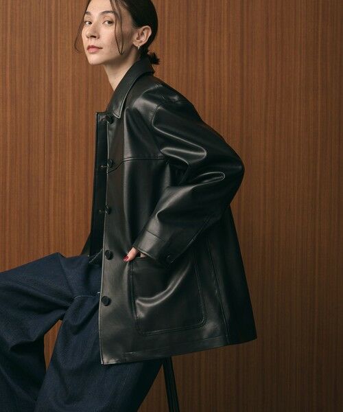 BEAUTY&YOUTH UNITED ARROWS / ビューティー&ユース ユナイテッドアローズ その他アウター | レザーライク カバーオール ジャケット | 詳細8