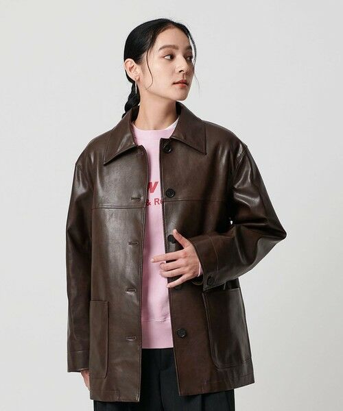 BEAUTY&YOUTH UNITED ARROWS / ビューティー&ユース ユナイテッドアローズ その他アウター | レザーライク カバーオール ジャケット | 詳細14