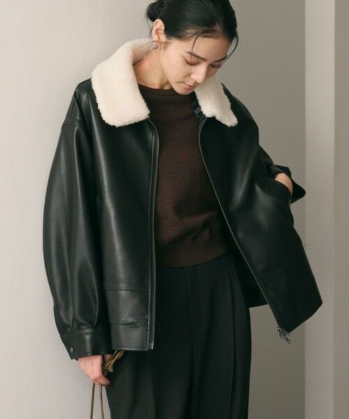 BEAUTY&YOUTH UNITED ARROWS / ビューティー&ユース ユナイテッドアローズ ブルゾン | 【WEB限定】レザーライク 2WAYブルゾン | 詳細2