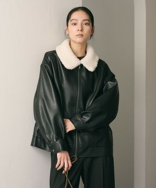 BEAUTY&YOUTH UNITED ARROWS / ビューティー&ユース ユナイテッドアローズ ブルゾン | 【WEB限定】レザーライク 2WAYブルゾン | 詳細4