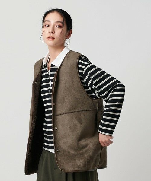 BEAUTY&YOUTH UNITED ARROWS / ビューティー&ユース ユナイテッドアローズ その他アウター | 【WEB限定】ボア×フェイクムートン リバーシブルベスト | 詳細29