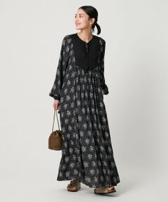 BEAUTY&YOUTH UNITED ARROWS / ビューティー&ユース ユナイテッドアローズ ロング・マキシ丈ワンピース | 【別注】＜ne Quittez pas＞プリントヨークドレス