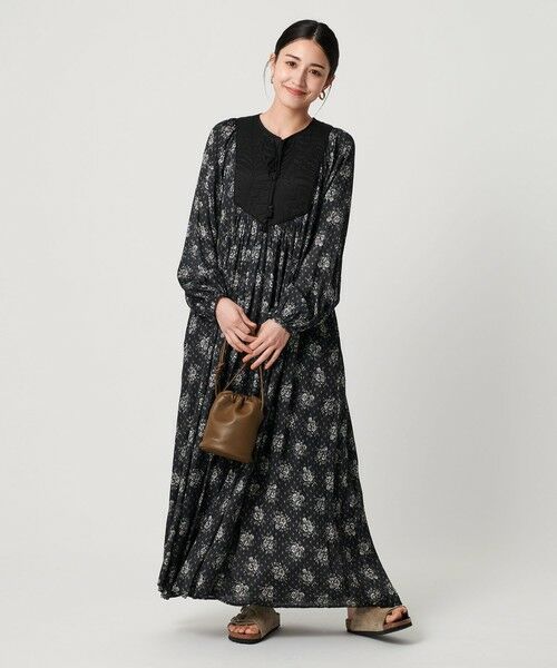 BEAUTY&YOUTH UNITED ARROWS / ビューティー&ユース ユナイテッドアローズ ロング・マキシ丈ワンピース | 【別注】＜ne Quittez pas＞プリントヨークドレス | 詳細1
