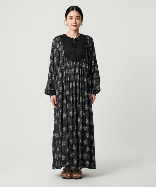 BEAUTY&YOUTH UNITED ARROWS / ビューティー&ユース ユナイテッドアローズ ロング・マキシ丈ワンピース | 【別注】＜ne Quittez pas＞プリントヨークドレス | 詳細4