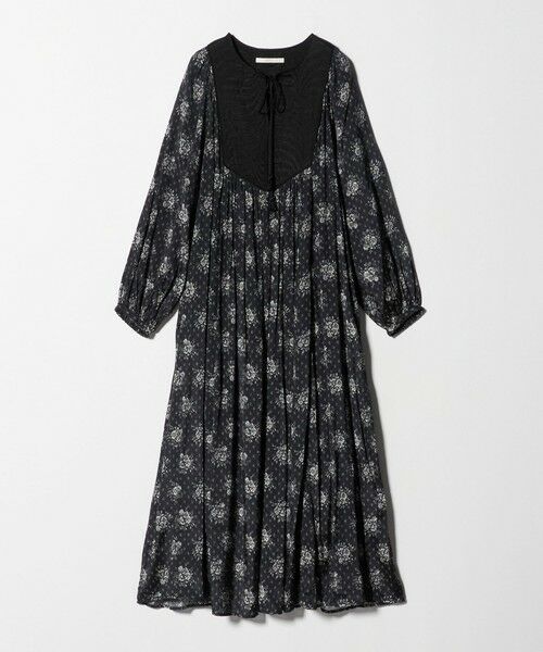 BEAUTY & YOUTH UNITED ARROWS/ビューティー&ユース ユナイテッドアローズ 【別注】<ne Quittez pas>プリントヨークドレス BLACK M BEAUTY & YOUTH UNITED ARROWS/ビューティー&ユース ユナイテッドアローズ 【別注】<ne Quittez pas>プリントヨークドレス BLACK M