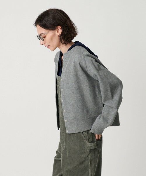 BEAUTY & YOUTH UNITED ARROWS/ビューティー&ユース ユナイテッドアローズ ダブルフェイス リングボタンカーディガン2 ウォッシャブル MD. GRAY M