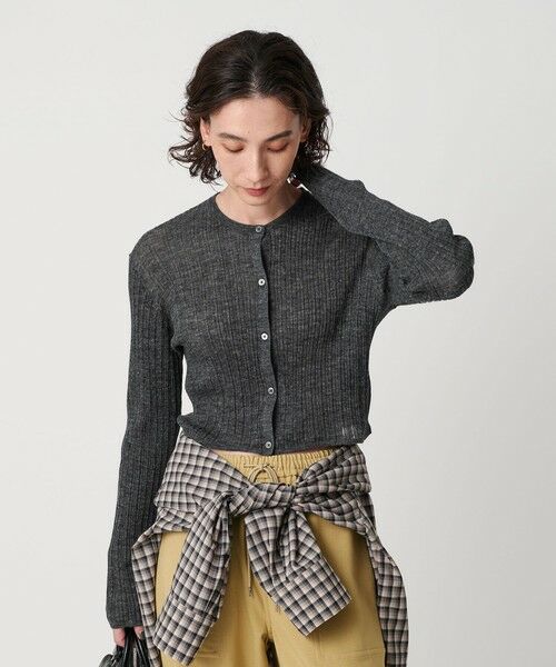 BEAUTY&YOUTH UNITED ARROWS / ビューティー&ユース ユナイテッドアローズ カーディガン・ボレロ | アルパカブレンド ランダムリブカーディガン | 詳細1