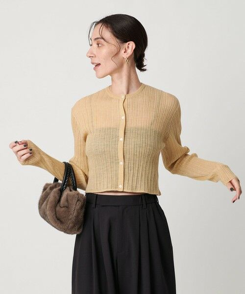 BEAUTY&YOUTH UNITED ARROWS / ビューティー&ユース ユナイテッドアローズ カーディガン・ボレロ | アルパカブレンド ランダムリブカーディガン | 詳細11