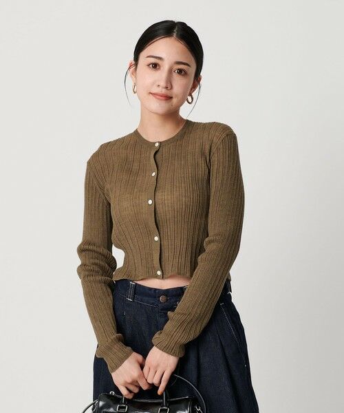 BEAUTY&YOUTH UNITED ARROWS / ビューティー&ユース ユナイテッドアローズ カーディガン・ボレロ | アルパカブレンド ランダムリブカーディガン | 詳細20