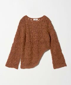 BEAUTY&YOUTH UNITED ARROWS / ビューティー&ユース ユナイテッドアローズ ニット・セーター | ＜muller of yoshiokubo＞レース アシンメトリーニットプルオーバー