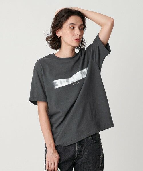 BEAUTY&YOUTH UNITED ARROWS / ビューティー&ユース ユナイテッドアローズ Tシャツ | ＜Americana＞モノトーン ロゴプリントTシャツ | 詳細7