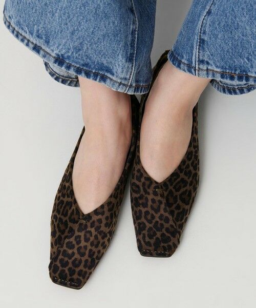 BEAUTY&YOUTH UNITED ARROWS / ビューティー&ユース ユナイテッドアローズ フラットシューズ | Vカット レオパード フラットシューズ | 詳細1