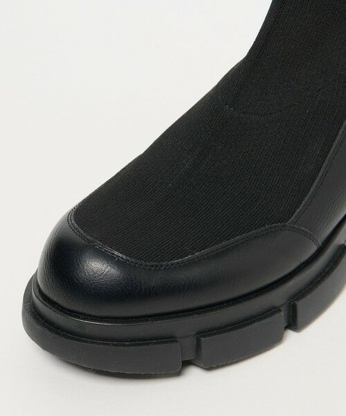 BEAUTY&YOUTH UNITED ARROWS / ビューティー&ユース ユナイテッドアローズ ブーツ（ショート丈） | ニット レザーライク ブーツ 撥水/晴雨兼用 | 詳細14