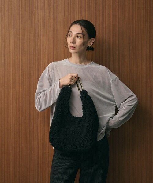 BEAUTY&YOUTH UNITED ARROWS / ビューティー&ユース ユナイテッドアローズ ショルダーバッグ | 【一部別注】＜VIOLAd’ORO＞ELMO ボア チェーン ショルダーバッグ | 詳細2