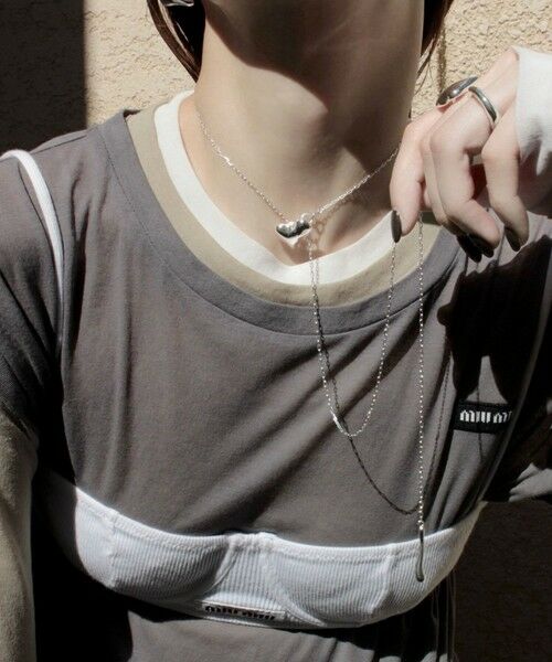 BEAUTY&YOUTH UNITED ARROWS / ビューティー&ユース ユナイテッドアローズ ネックレス・ペンダント・チョーカー | ＜Soierie＞Distort heart ネックレス | 詳細2