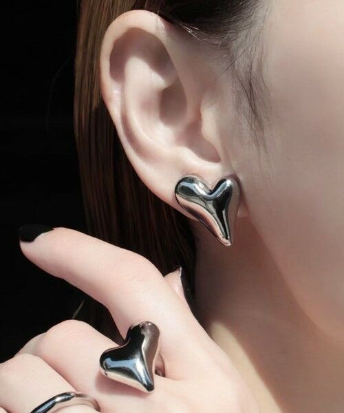 BEAUTY&YOUTH UNITED ARROWS / ビューティー&ユース ユナイテッドアローズ ピアス・イヤリング | ＜Soierie＞Distort heart ピアス | 詳細2