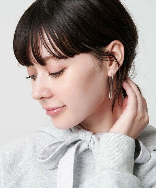 BEAUTY & YOUTH UNITED ARROWS/ビューティー&ユース ユナイテッドアローズ メタル ビッグ Oモチーフ フープピアス SILVER FREE