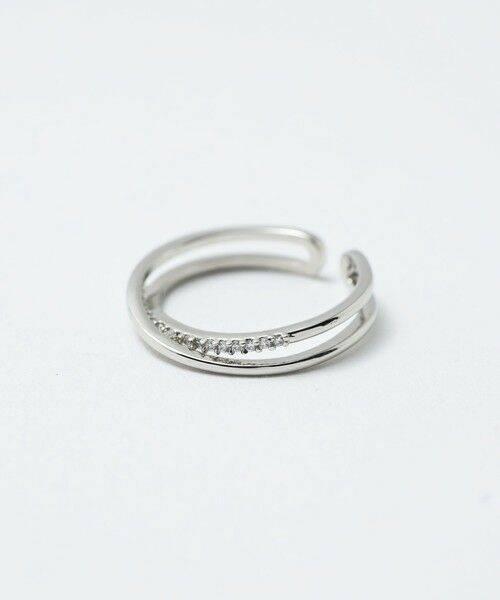 BEAUTY&YOUTH UNITED ARROWS / ビューティー&ユース ユナイテッドアローズ リング | メタル×キュービックジルコニア 2ライン リング | 詳細5