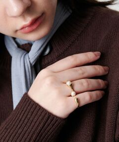BEAUTY&YOUTH UNITED ARROWS / ビューティー&ユース ユナイテッドアローズ リング | ワン パールモチーフ 2セット リング