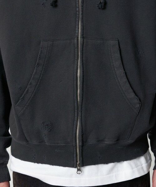 BEAUTY&YOUTH UNITED ARROWS / ビューティー&ユース ユナイテッドアローズ カーディガン・ボレロ | フレンチテリー ディストレスト フルジップ フーディー | 詳細14