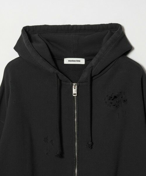 BEAUTY&YOUTH UNITED ARROWS / ビューティー&ユース ユナイテッドアローズ カーディガン・ボレロ | フレンチテリー ディストレスト フルジップ フーディー | 詳細23