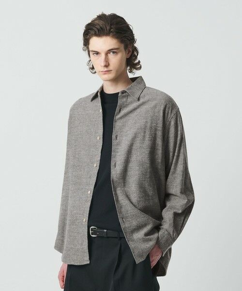 BEAUTY & YOUTH UNITED ARROWS/ビューティー&ユース ユナイテッドアローズ <one BEAUTY & YOUTH>ブラッシュ ツイル シャツ FORM型 MD. GRAY S BEAUTY & YOUTH UNITED ARROWS/ビューティー&ユース ユナイテッドアローズ <one BEAUTY & YOUTH>ブラッシュ ツイル シャツ FORM型 MD. GRAY S