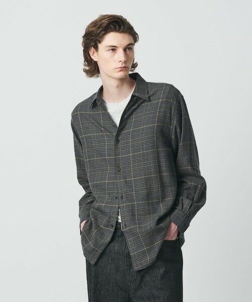 BEAUTY & YOUTH UNITED ARROWS/ビューティー&ユース ユナイテッドアローズ <one BEAUTY & YOUTH>C/TCL チェック シャツ FORM型 DK. GRAY L BEAUTY & YOUTH UNITED ARROWS/ビューティー&ユース ユナイテッドアローズ <one BEAUTY & YOUTH>C/TCL チェック シャツ FORM型 DK. GRAY L