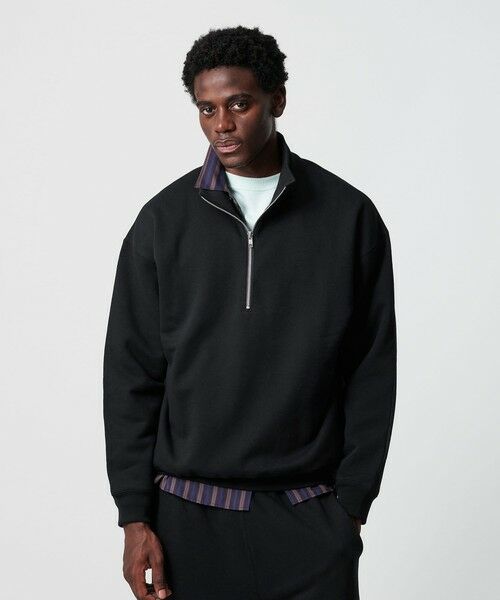 BEAUTY&YOUTH UNITED ARROWS / ビューティー&ユース ユナイテッドアローズ カットソー | SNAZZY ハーフジップ スウェット | 詳細1