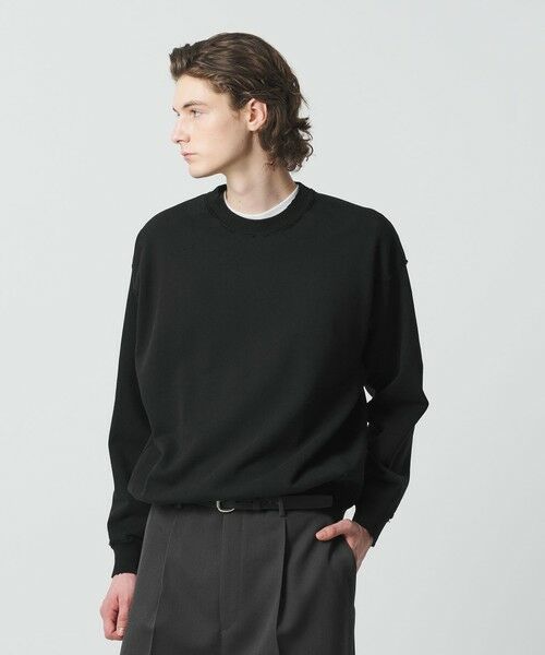 BEAUTY & YOUTH UNITED ARROWS/ビューティー&ユース ユナイテッドアローズ クラッシュ クルーネック スウェット BLACK L BEAUTY & YOUTH UNITED ARROWS/ビューティー&ユース ユナイテッドアローズ クラッシュ クルーネック スウェット BLACK L