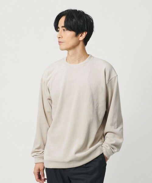 BEAUTY&YOUTH UNITED ARROWS / ビューティー&ユース ユナイテッドアローズ カットソー | ボンディング コーデュロイ クルーネック トップス | 詳細1