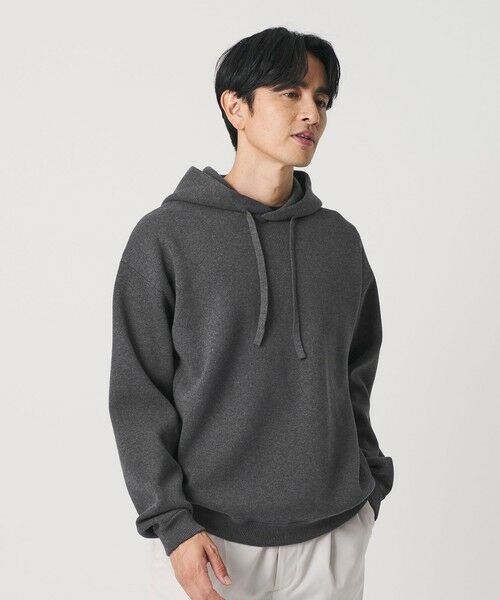 BEAUTY & YOUTH UNITED ARROWS/ビューティー&ユース ユナイテッドアローズ ミラノリブ ニット スウェットパーカー DK. GRAY L BEAUTY & YOUTH UNITED ARROWS/ビューティー&ユース ユナイテッドアローズ ミラノリブ ニット スウェットパーカー DK. GRAY L