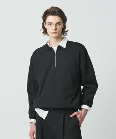 BEAUTY&YOUTH UNITED ARROWS / ビューティー&ユース ユナイテッドアローズ ニット・セーター | ハイブリッド ウール ジップ クルーネック ニット