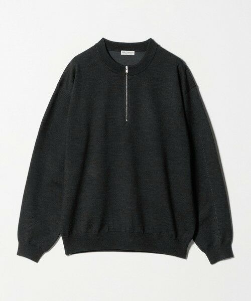 BEAUTY&YOUTH UNITED ARROWS / ビューティー&ユース ユナイテッドアローズ ニット・セーター | ハイブリッド ウール ジップ クルーネック ニット | 詳細3