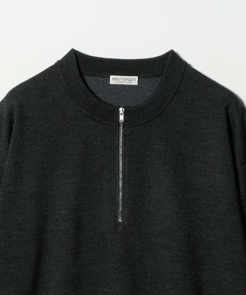BEAUTY&YOUTH UNITED ARROWS / ビューティー&ユース ユナイテッドアローズ ニット・セーター | ハイブリッド ウール ジップ クルーネック ニット | 詳細5