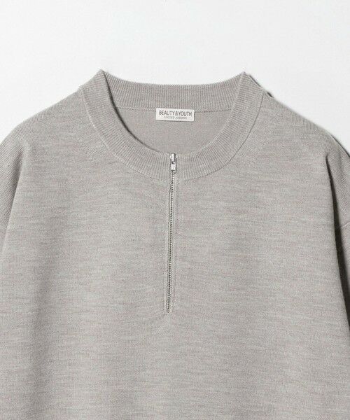 BEAUTY&YOUTH UNITED ARROWS / ビューティー&ユース ユナイテッドアローズ ニット・セーター | ハイブリッド ウール ジップ クルーネック ニット | 詳細14