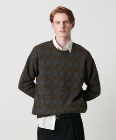 BEAUTY&YOUTH UNITED ARROWS / ビューティー&ユース ユナイテッドアローズ ニット・セーター | ロンバス パターン クルーネック ニット ウォッシャブル