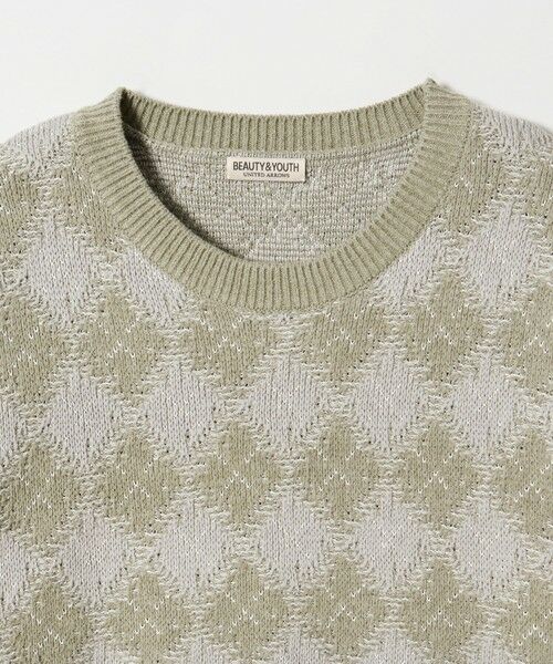 BEAUTY&YOUTH UNITED ARROWS / ビューティー&ユース ユナイテッドアローズ ニット・セーター | ロンバス パターン クルーネック ニット ウォッシャブル | 詳細3