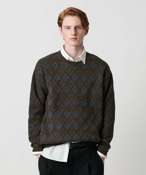 BEAUTY&YOUTH UNITED ARROWS / ビューティー&ユース ユナイテッドアローズ ニット・セーター | ロンバス パターン クルーネック ニット ウォッシャブル | 詳細5