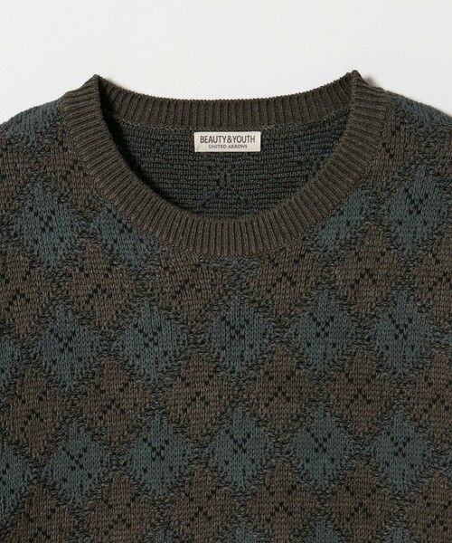 BEAUTY&YOUTH UNITED ARROWS / ビューティー&ユース ユナイテッドアローズ ニット・セーター | ロンバス パターン クルーネック ニット ウォッシャブル | 詳細13