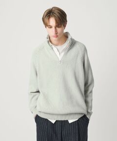 BEAUTY&YOUTH UNITED ARROWS / ビューティー&ユース ユナイテッドアローズ ニット・セーター | コード ヤーン ハーフ ジップ ニット ウォッシャブル