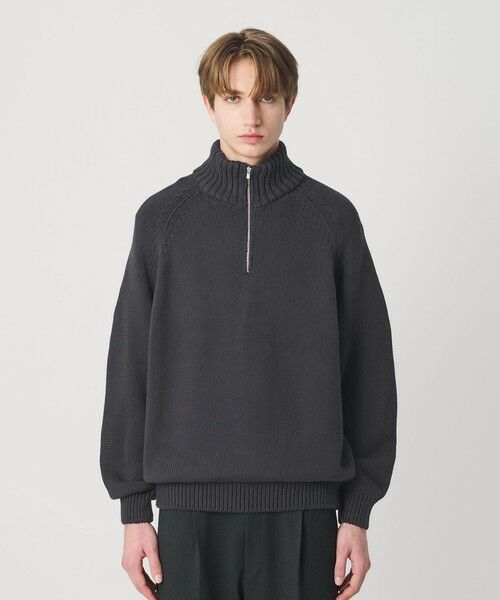 BEAUTY&YOUTH UNITED ARROWS / ビューティー&ユース ユナイテッドアローズ ニット・セーター | コード ヤーン ハーフ ジップ ニット ウォッシャブル | 詳細2
