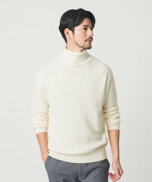 BEAUTY&YOUTH UNITED ARROWS / ビューティー&ユース ユナイテッドアローズ ニット・セーター | 【WEB限定 WARDROBE SMART】マシーンウォッシャブル ウールミックス アゼ タートルネック | 詳細2